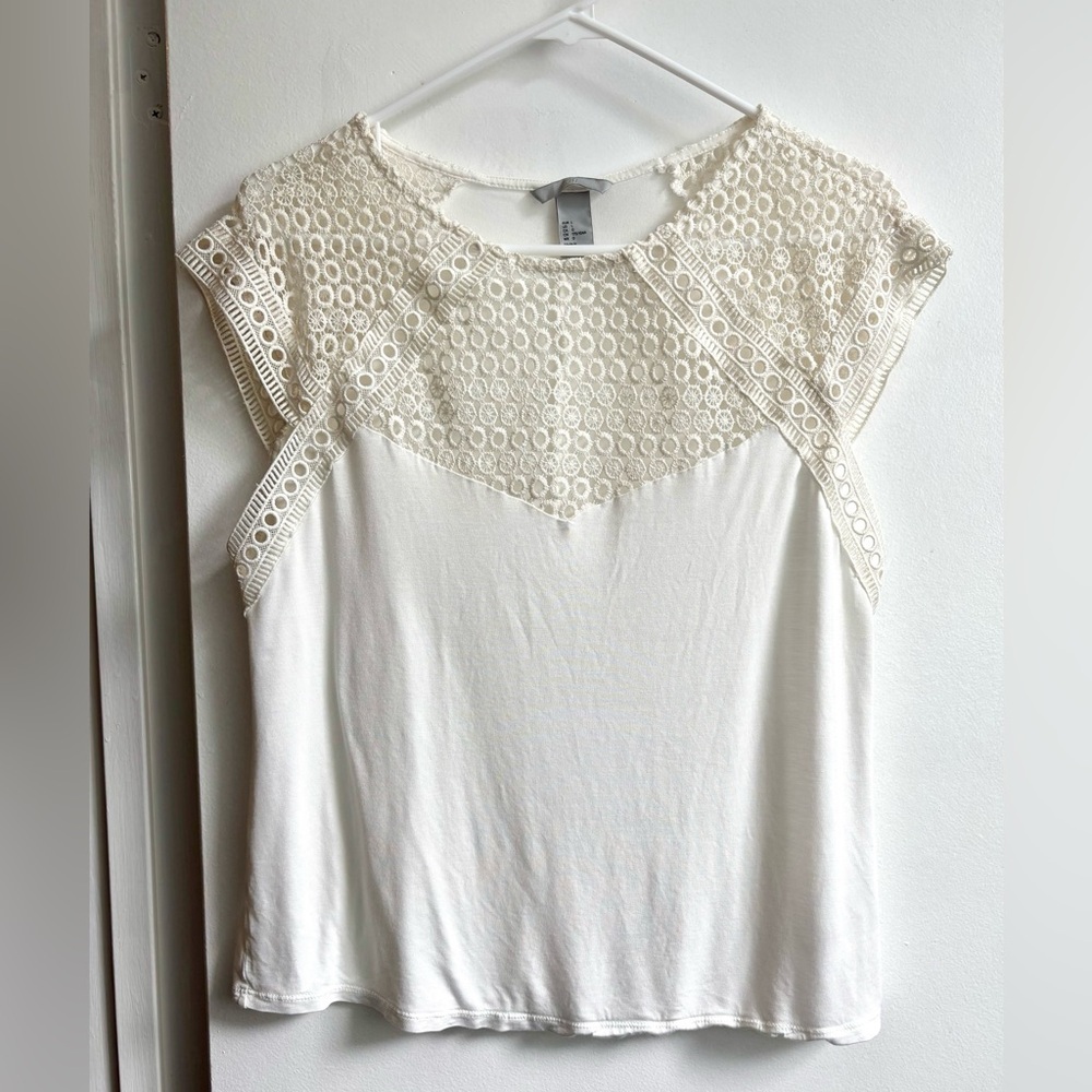 H&M Lace Yoke Top